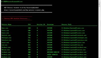 DEP Process Scanner screenshot