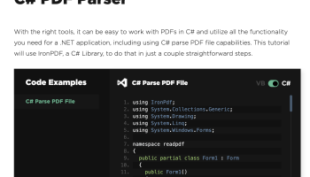 C# PDF Parser screenshot