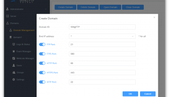 Wing FTP Server For Linux(64bit) screenshot