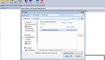 OLM Converter for Windows screenshot