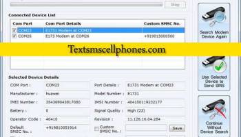 GSM Modem to Send SMS screenshot