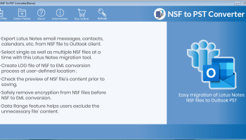 CM NSF to PST Converter screenshot