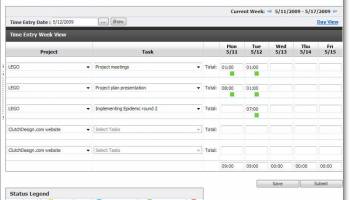 TimeLive Bi Weekly Timesheet screenshot