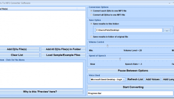 DjVu To MP3 Converter Software screenshot