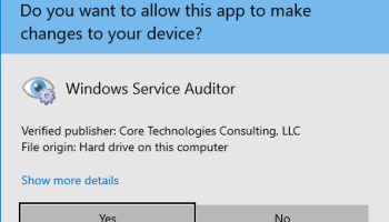 Windows Service Auditor screenshot