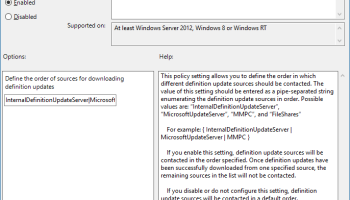 Windows Defender Definition Updates screenshot