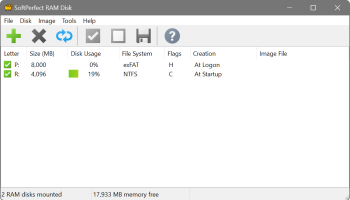 SoftPerfect RAM Disk screenshot