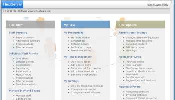 FlexiServer Employee Management screenshot