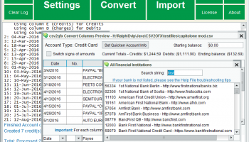 CSV2QFX Convert screenshot