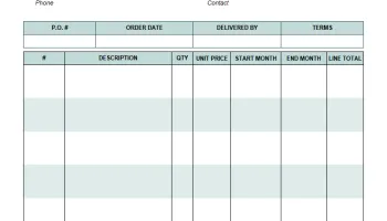 Rental Invoice Template screenshot