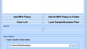 Increase or Decrease Speed Of Multiple MP4 Video Files Software screenshot