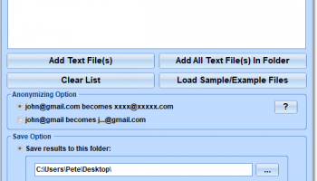 Hide Email Address Characters Software screenshot