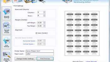 Barcodes for Manufacturing Warehousing screenshot