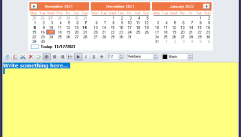 VOVSOFT - Desktop Diary screenshot