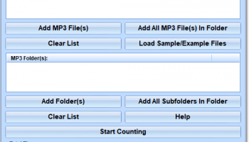 Count Time In MP3 Collection Software screenshot