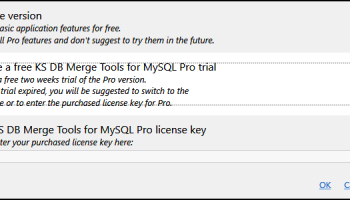 KS DB Merge Tools for MySQL screenshot