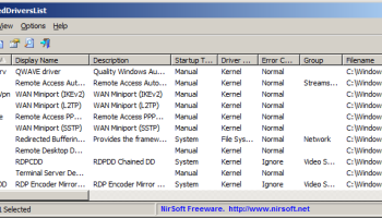 InstalledDriversList screenshot