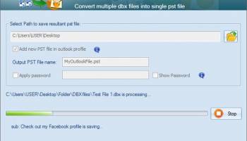 DBX to PST Converter screenshot