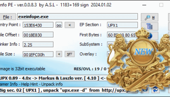 Exeinfo PE screenshot