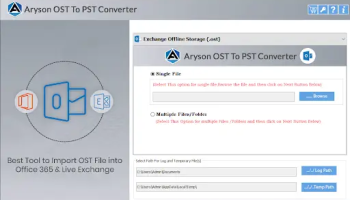 Microsoft OST to PST Converter screenshot