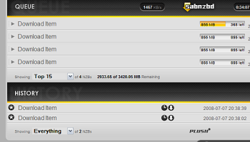 SABnzbd Portable screenshot