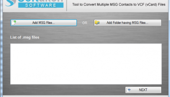 Softaken MSG to vCard Converter screenshot