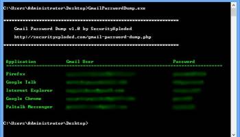 Password Dump for Gmail screenshot
