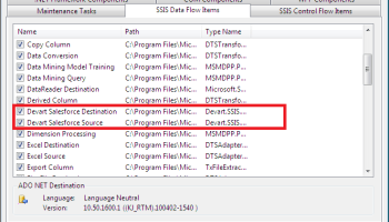 Devart SSIS Data Flow Components screenshot