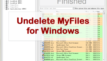 VeryUtils Undelete MyFiles screenshot