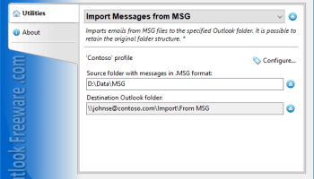 Import Messages from MSG for Outlook screenshot