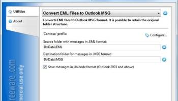 Convert EML to MSG screenshot