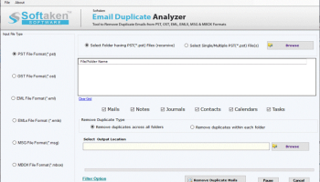 Email Duplicate Analyzer screenshot