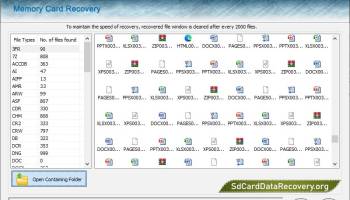 SDHC Memory Card Data Recovery Software screenshot