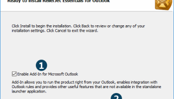 ReliefJet Essentials for Outlook screenshot