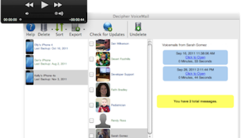 Decipher VoiceMail screenshot