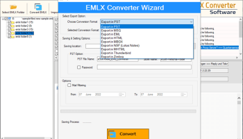 eSoftTools EMLX Converter Software screenshot