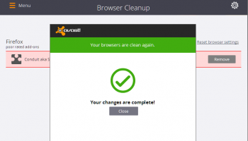 Avast Browser Cleanup 2015 screenshot