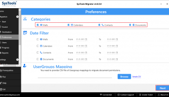 SysTools Office 365 to G Suite Migrator screenshot