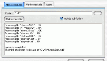 MD5 Checksum Verifier screenshot