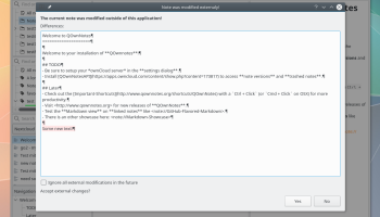 QOwnNotes for Linux screenshot