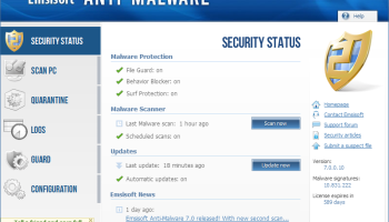 Emsisoft Anti-Malware screenshot