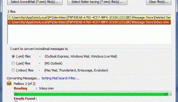 IncrediMail Converter to Outlook screenshot