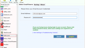 Email.com Mail Backup Software screenshot