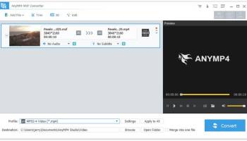 AnyMP4 MXF Converter screenshot