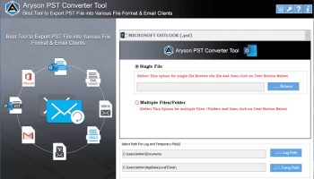 Aryson OST to PDF Converter screenshot