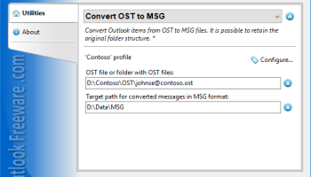 Convert OST to MSG for Outlook screenshot