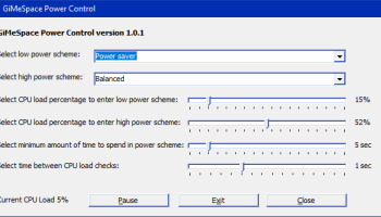 GiMeSpace Power Control screenshot