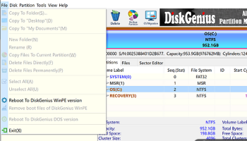 DiskGenius (PartitionGuru) screenshot