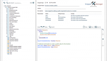 Powershell Snippet Manager and Injector screenshot