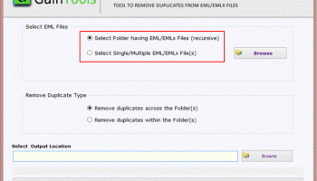 GainTools EML Duplicate Remover screenshot